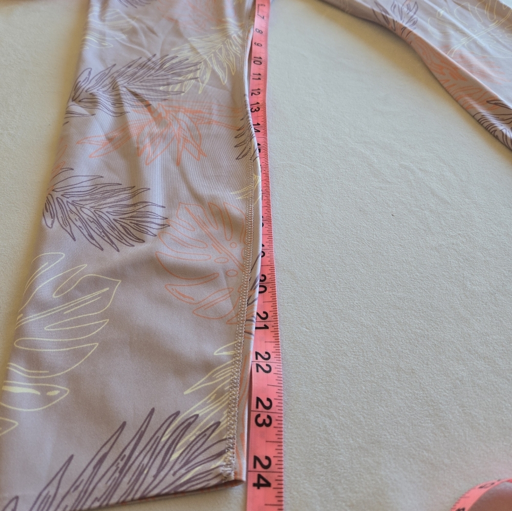 🏷️NIKE Dry-Fit One Luxe Women's Mid-Rise 7/8 Floral Leggings Purple Size L - Picture 5 of 14